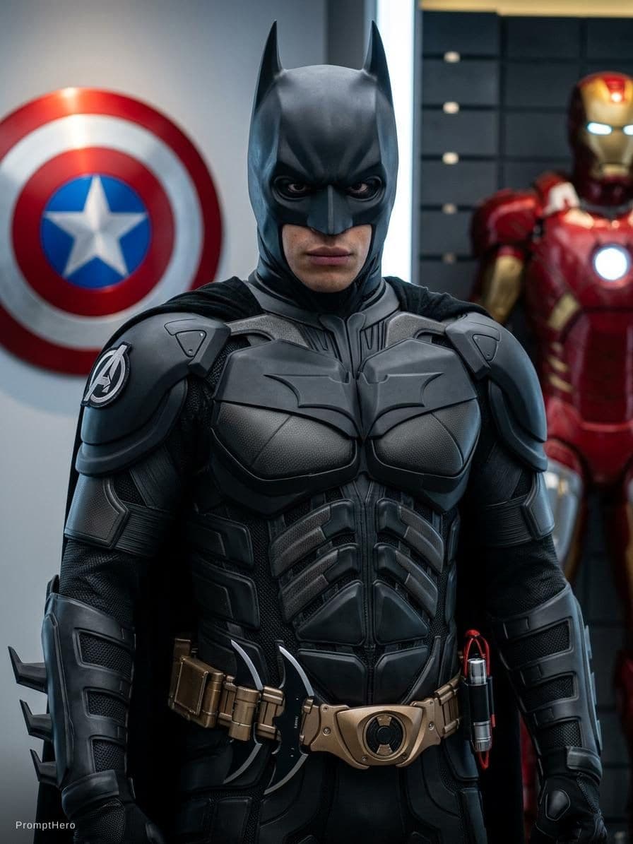 AI generated: Batman in marvel, 4 k,ultra HD 