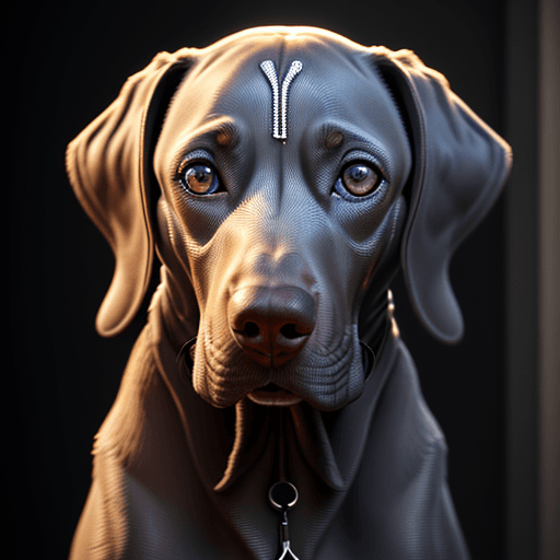 AI generated: playful Weimaraner, dog, perfect face, perfect eyes, highly detailed, comprehensive cinematic, digit...
