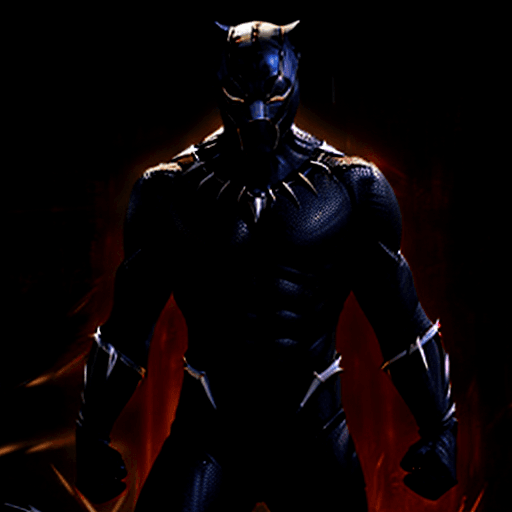 AI generated: Superhero Black Panther, hyperdetailed, moody, detailed, cinematic, colorful fantasy,  dark backgrou...