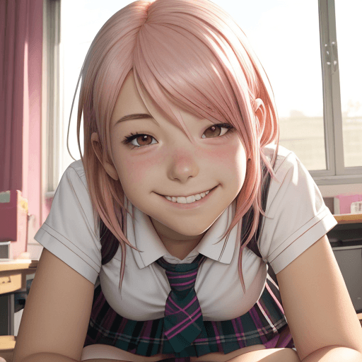AI generated: NSFW
School girl, skirt, desk's in background, anime, boy laying down facing up, girl sitting on his...