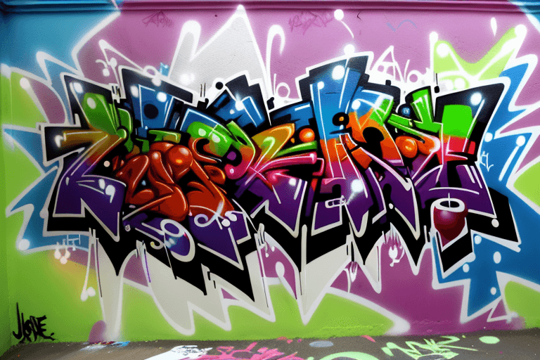 AI generated: Graffiti in Style of Jersey Joe rime