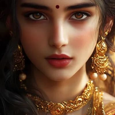 AI generated video: Expressions: Shy, graceful, and deeply mesmerized.Subtle camera movement, romantic 