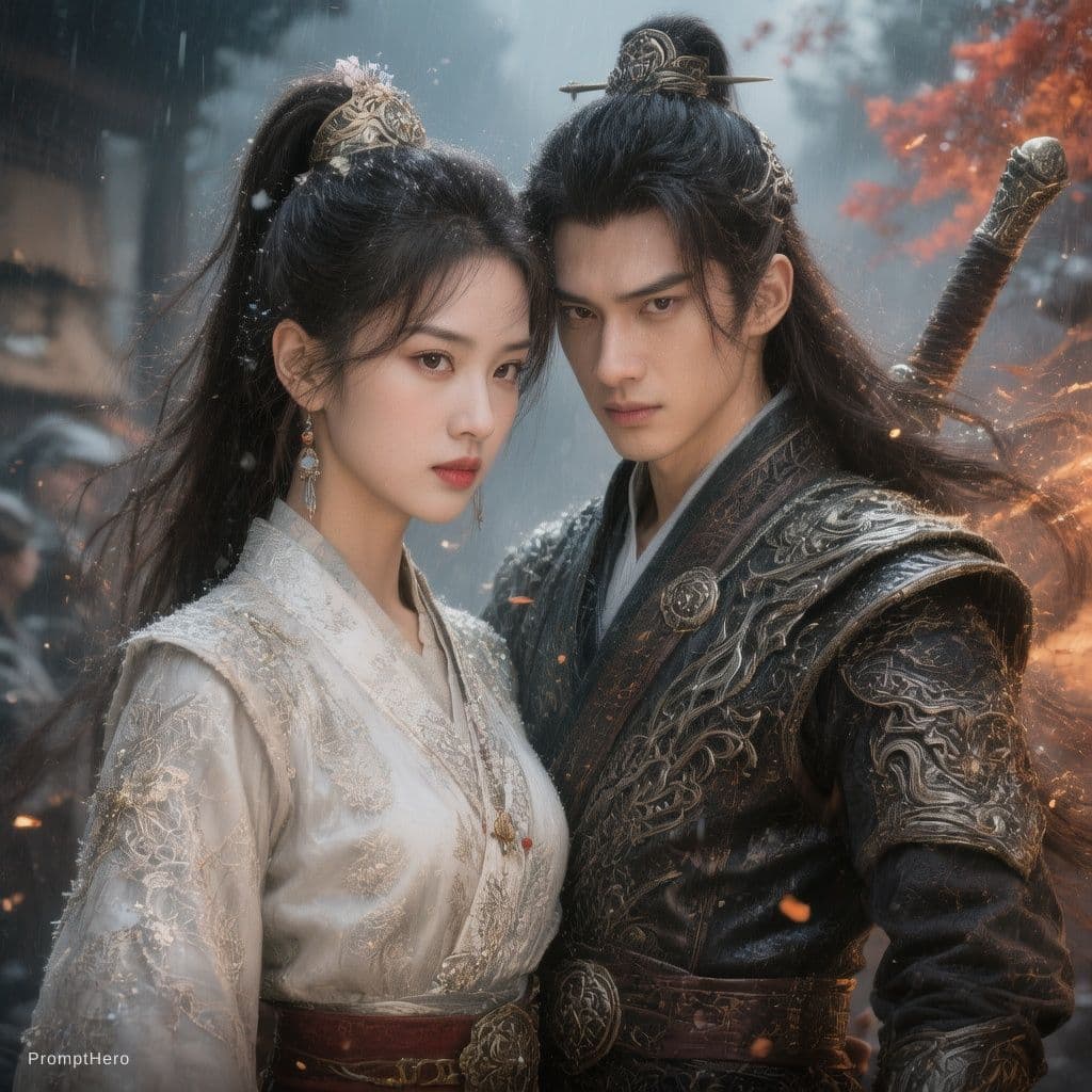 AI generated: 中国武侠故事10集，描述一个妙龄少女的复仇故事，中途遇到了男主（帅气，专一，武功高强），陪女主复仇 ，最后在一起了
