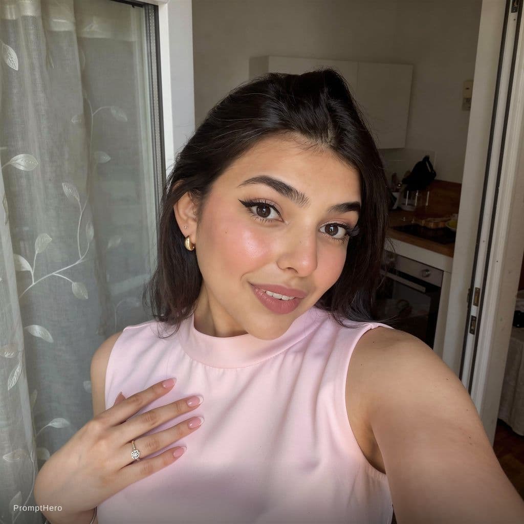 AI generated: sex, 1girl, 18 years old, showing you her deep neck, sexy posing