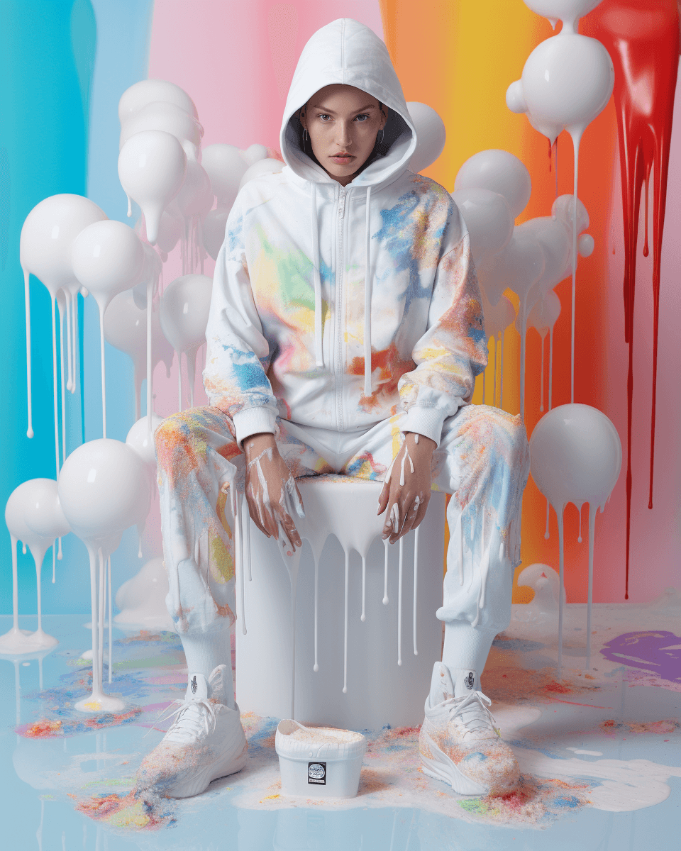 AI generated: milky adidas collection 