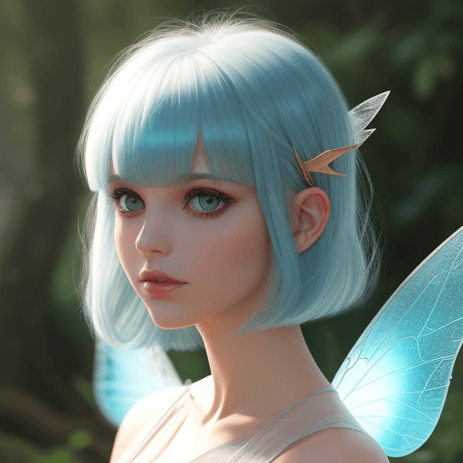 AI generated: Fairy #SDXL, bangs cut