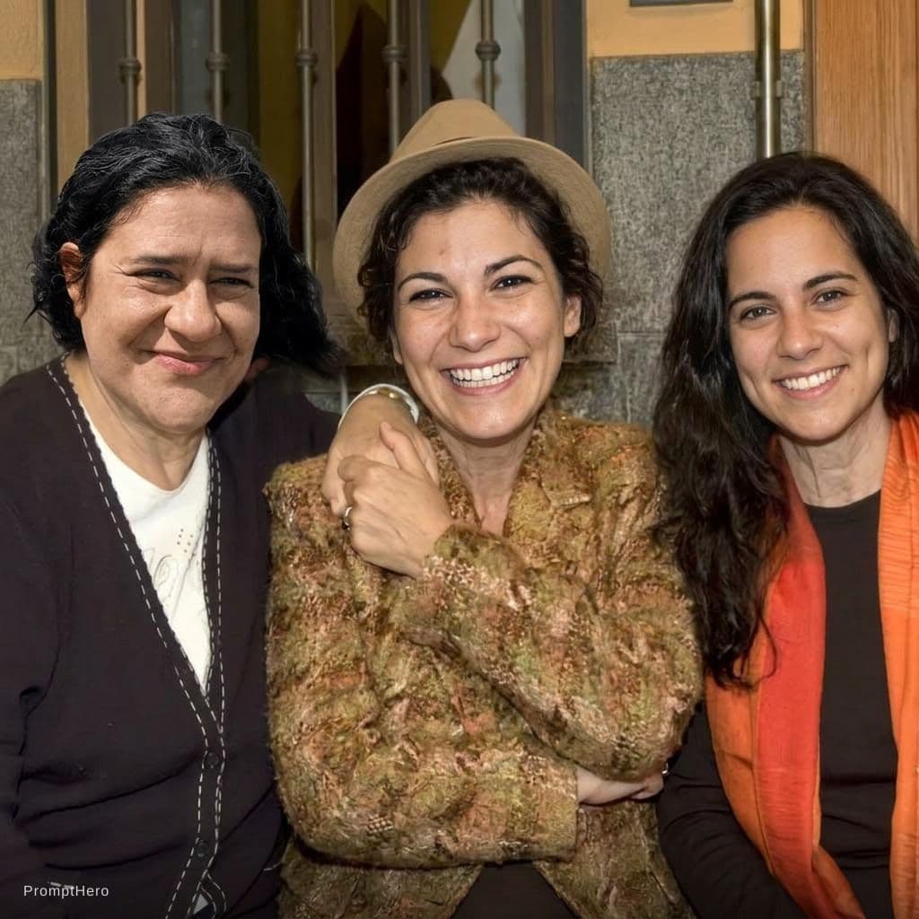 AI generated: haz faceswap de la primera foto con las 3 de despues se totalmente realista ciñete a las caras para ...