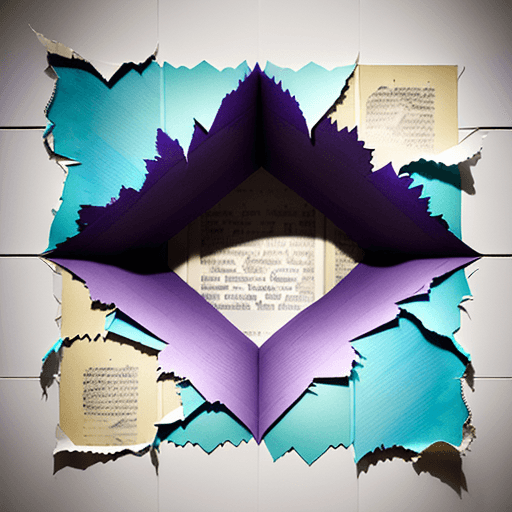 AI generated: paper collage of layered textured paper with a strip torn revealing word "project x" under the torn ...
