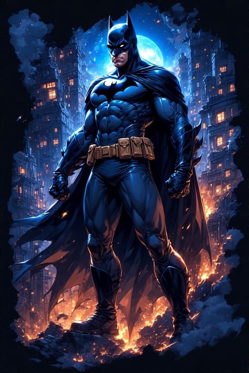 AI generated: Batman in Night City