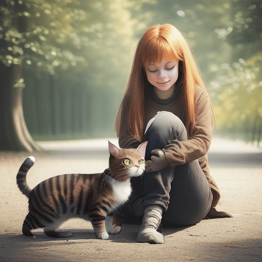 AI generated: /imagine prompt: Picture human with cat, friendship:: https://firebasestorage.googleapis.com/v0/b/no...