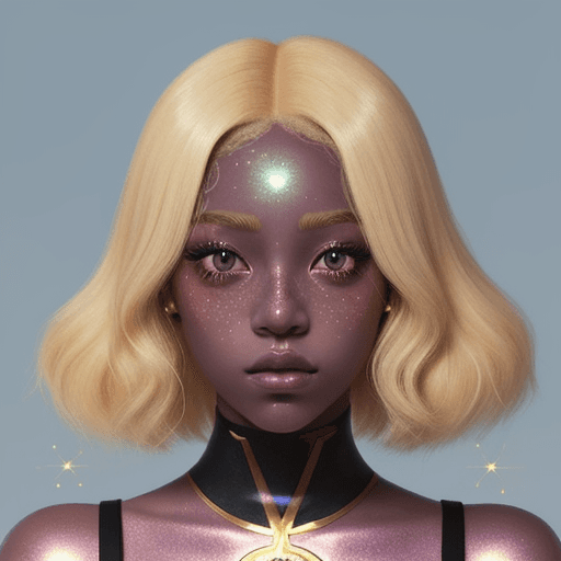 AI generated: a drawing of a woman with freckles on her face, inspired by loish, afrofuturism, a girl with blonde ...