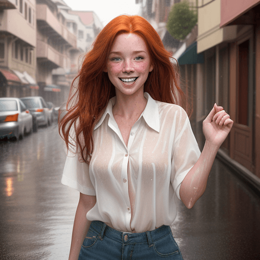 AI generated: breathtaking beautiful young woman, long auburn hair, fair complexion, (freckles:0.6), full lips, da...