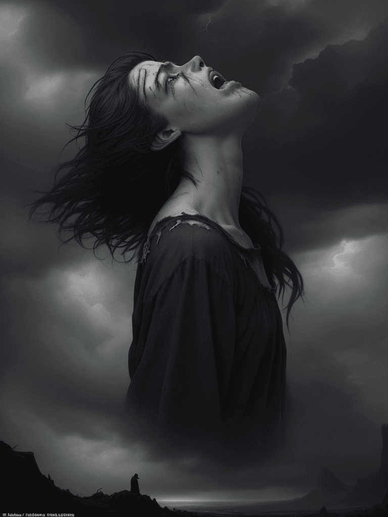 AI generated: Create an image with the following description: "My God, my God, why have you forsaken me? Why are y...