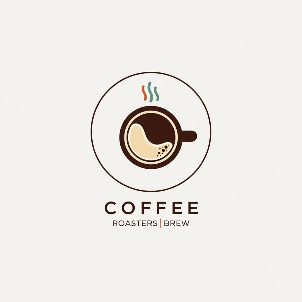 AI generated: flat design coffee logo
