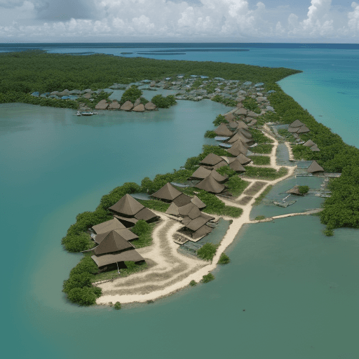 AI generated: Buton, as the destination country for the Mia Patamiana group, began to build a village called Wolio...