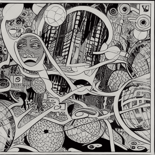 AI generated: magine a comic book panel by Jack Kirby, dating back to 1974, featuring an inked and colored illustr...