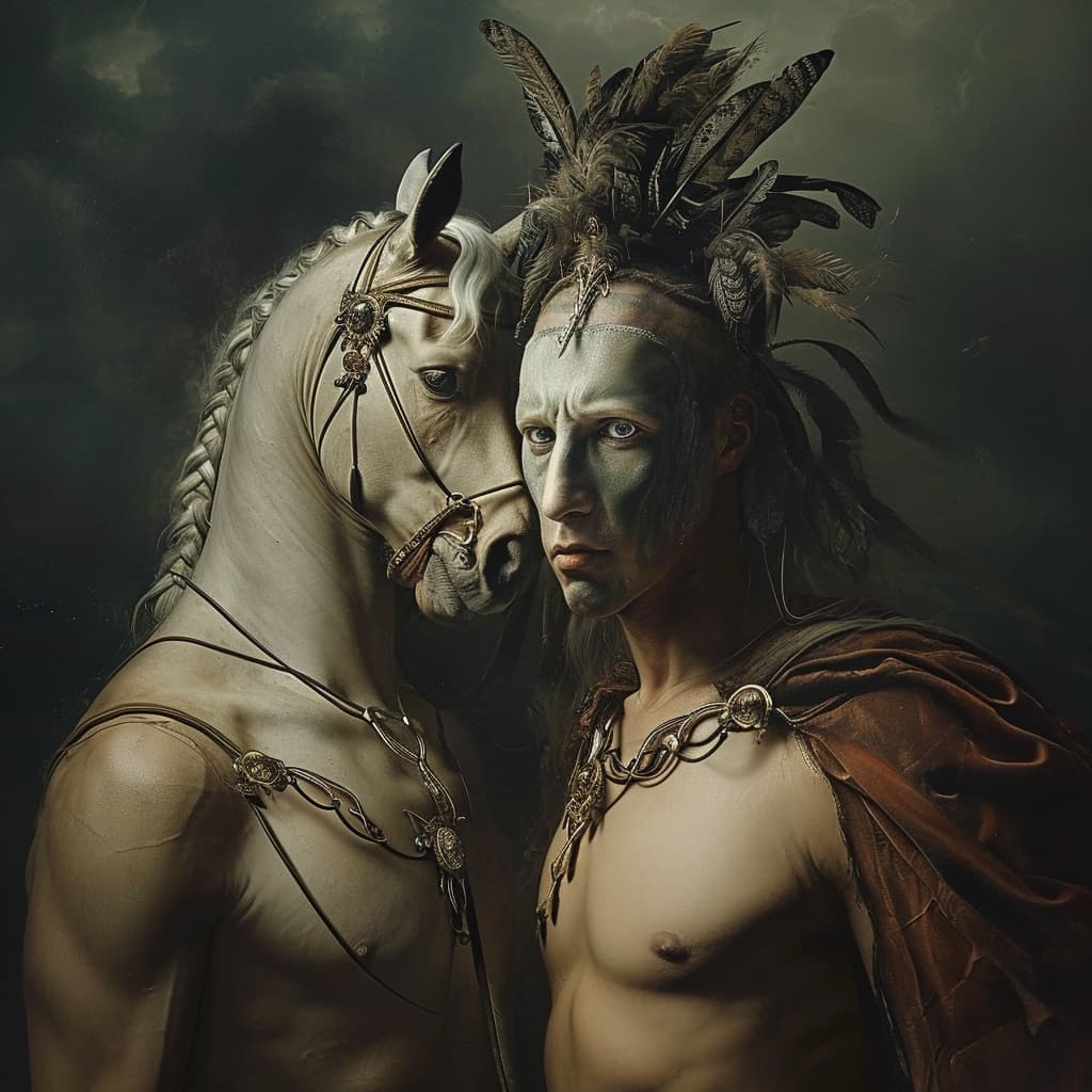 AI generated: God of the Horse People