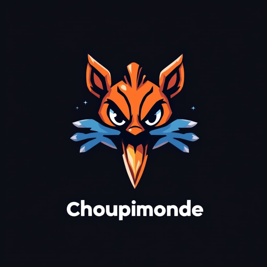 AI generated: A cartoon and modern logo design startup, featuring a stylized cartoon icon with sharp,The overall s...
