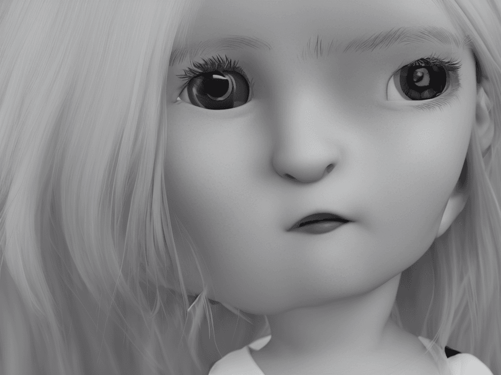 AI generated: Pixar style little girl, unreal engine, high definition, symmetrical face, volumetric lighting, dust...