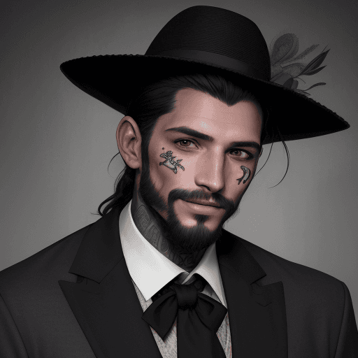 AI generated: el rostro de un hombre vestido con saco y corbata moderno con el rostro barbado, en el estilo de gri...