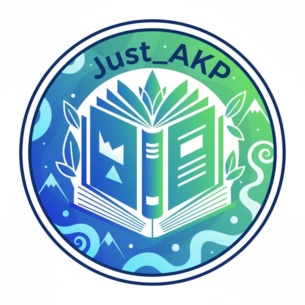 AI generated: Abstract geometric profile picture combining book shapes and nature elements,using modern gradient c...