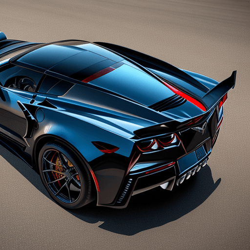 AI generated: Mid engine corvette with extra wide tires