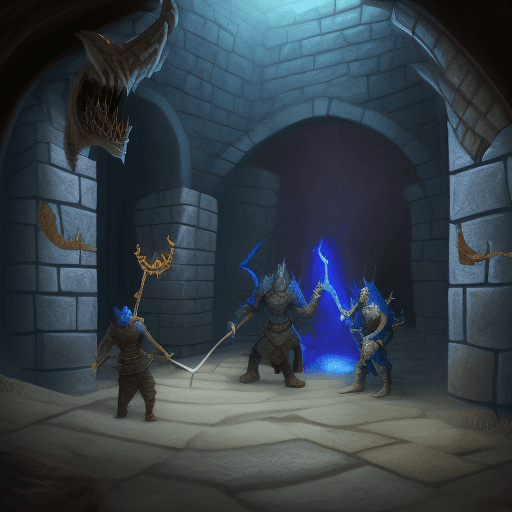 AI generated: "Design an epic Dungeons and Dragons-inspired scene featuring a mighty Dragonborn warrior with dark ...