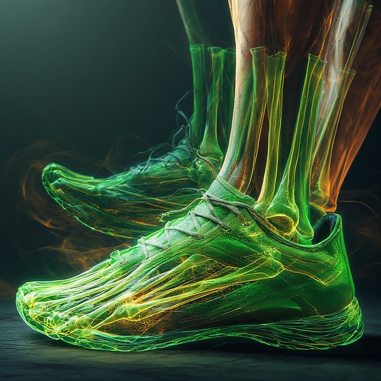 AI generated: A dramatic, anatomical close-up reveals the intricate musculature and skeletal structure of a human ...