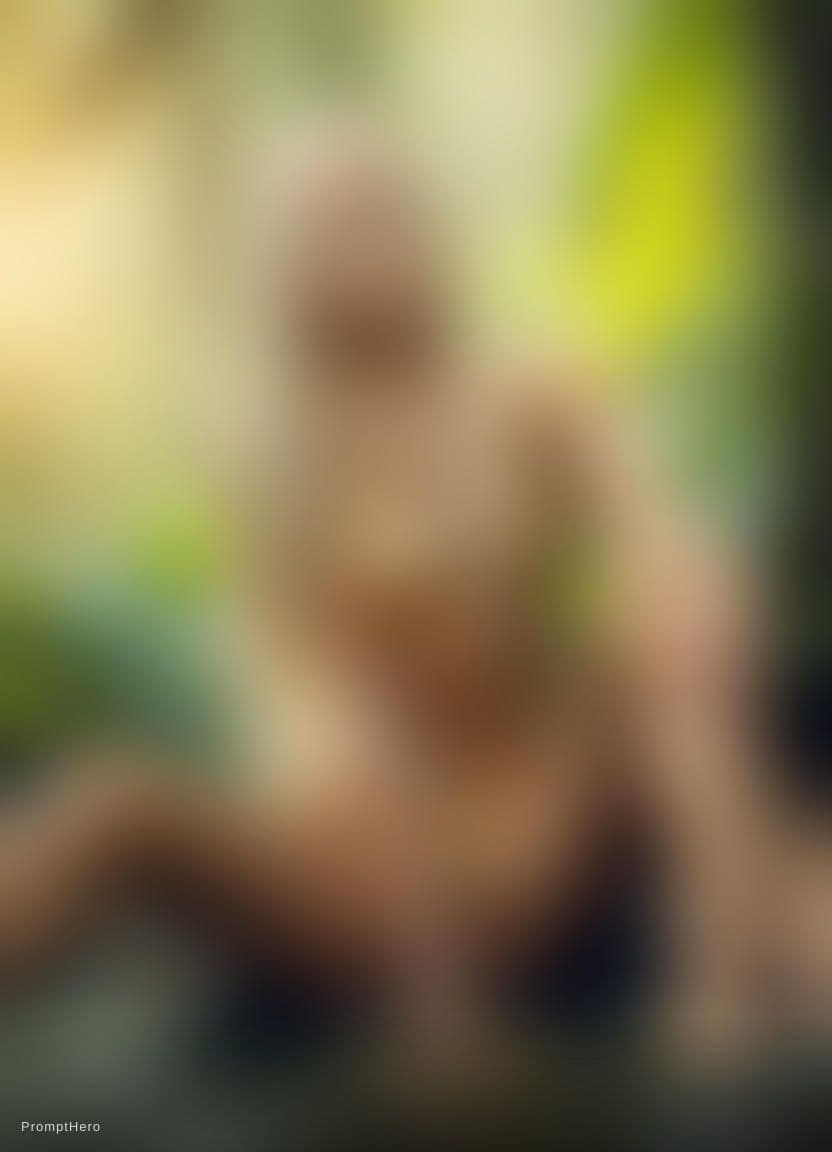 AI generated: A stunning, highly detailed portrait of a beautiful young woman with long, flowing platinum blonde h...