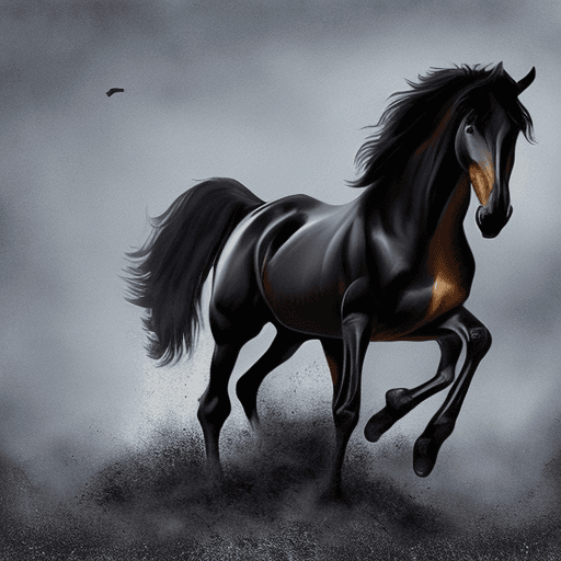 AI generated: novy obal knihy na ktorom je black horse s nadpisom 
 Imagine Horse




