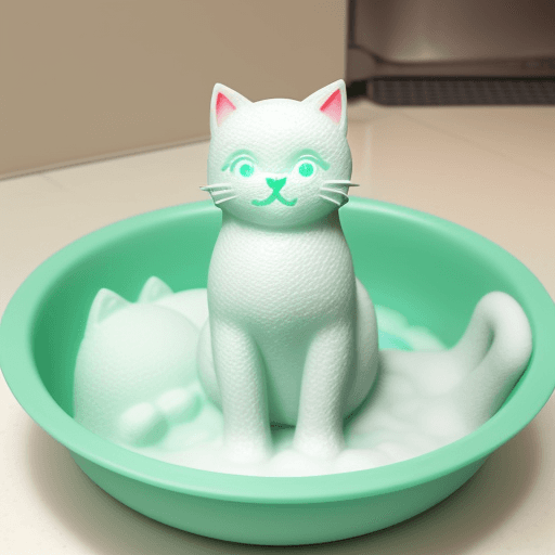 AI generated: cat made out of Dishwashing Soap