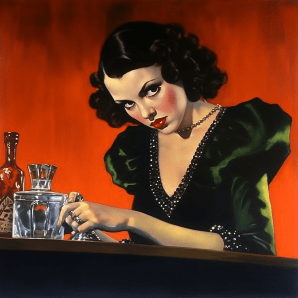 AI generated: the poisoner, woman, 1930's