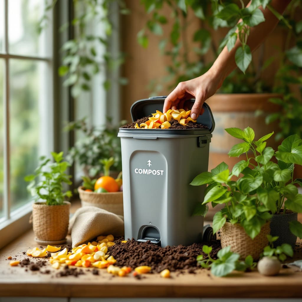 AI generated: :

🌱 Composting-Focused Image Prompt:
“A realistic, visually engaging scene of composting in action...