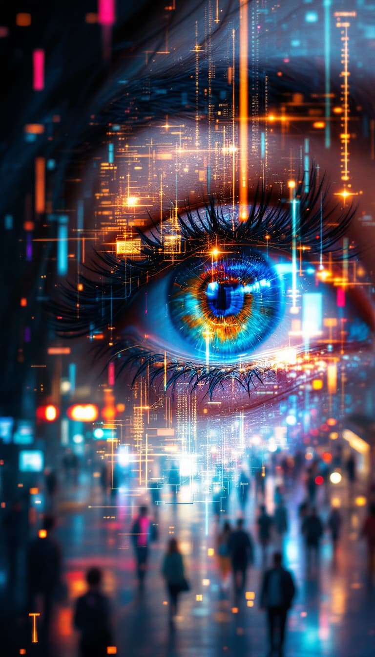 AI generated: (masterpiece, digital art:1.3), highly intricate double exposure art inspired by Yuumei, (close-up o...