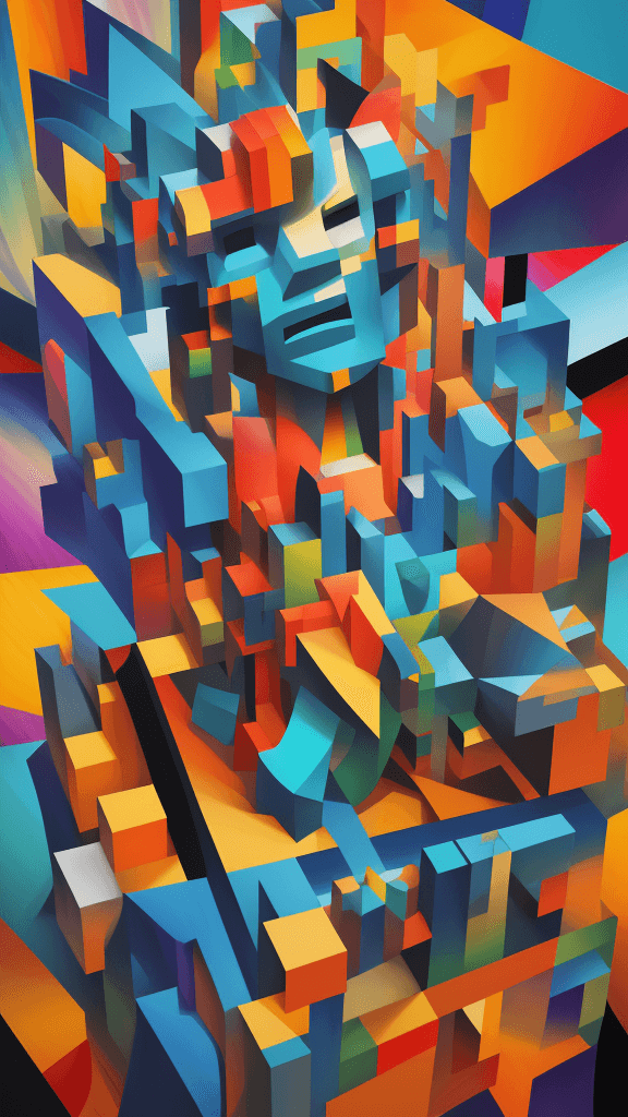 AI generated: bold Cubistpaper"An artistic visionary harnessing the essence of creativity, merging intricate detai...