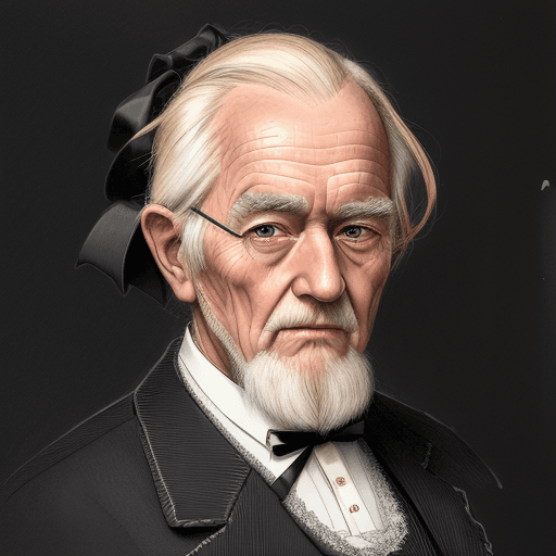 AI generated: best quality,highly detailed,black ribbon, adorable old man, westerner, blonde hair, bust,traditiona...