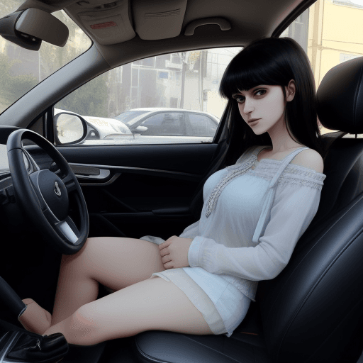 AI generated: Esra bilgic in a car