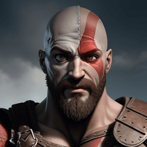AI generated: kratos face