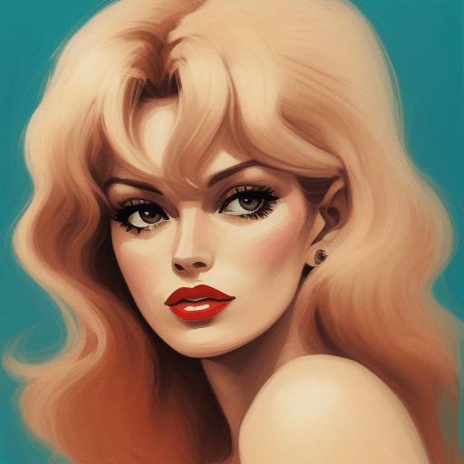 AI generated: A woman in the style of Brigid Bardot.



