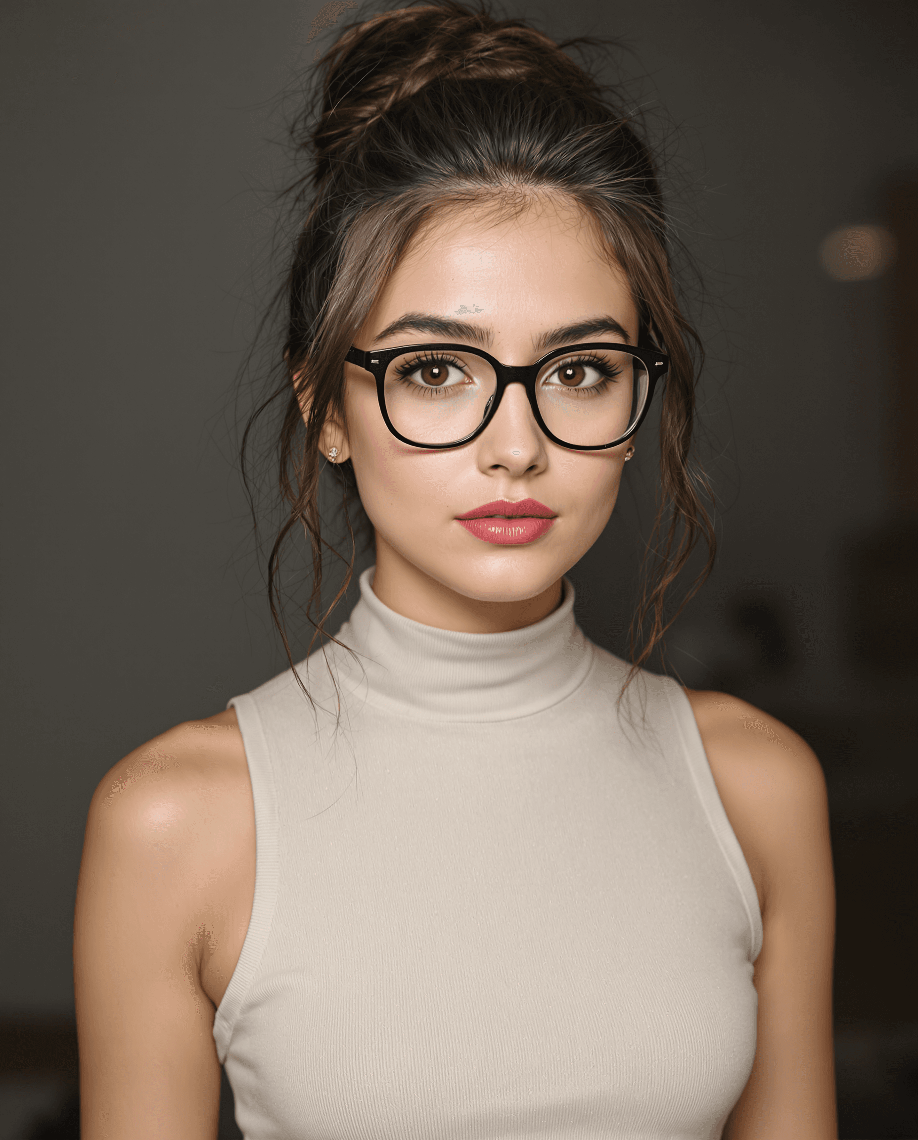 AI generated: *"A hyper-realistic, ultra-detailed full-body portrait of a 22-year-old young brunette woman with de...