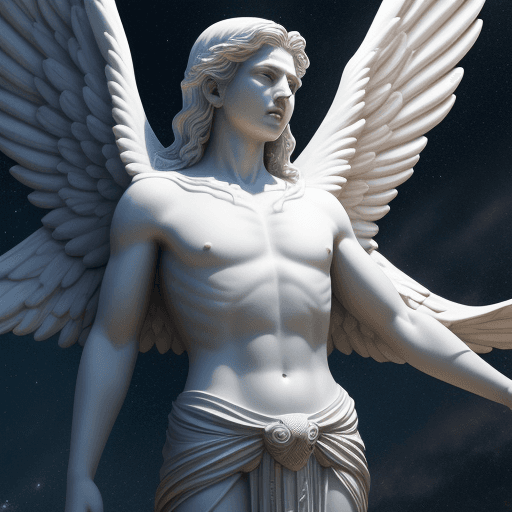 AI generated: god of universe, angel wings, hiperrealistic, 8k