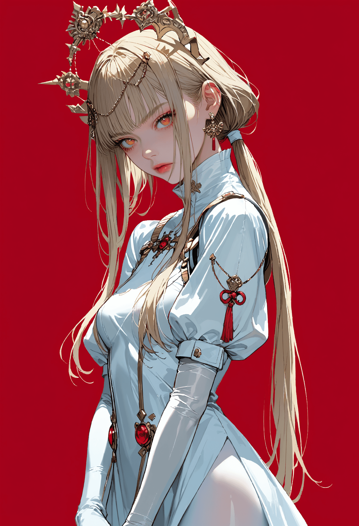 AI generated: score_9, score_8_up, score_7_up,source_anime,1girl,blonde hair,long hair,low ponytail,hazel eyes,per...
