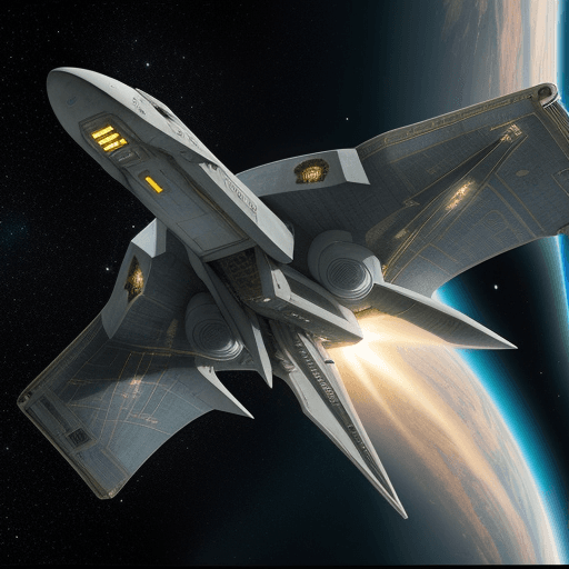 AI generated: uss enterprise in space 

