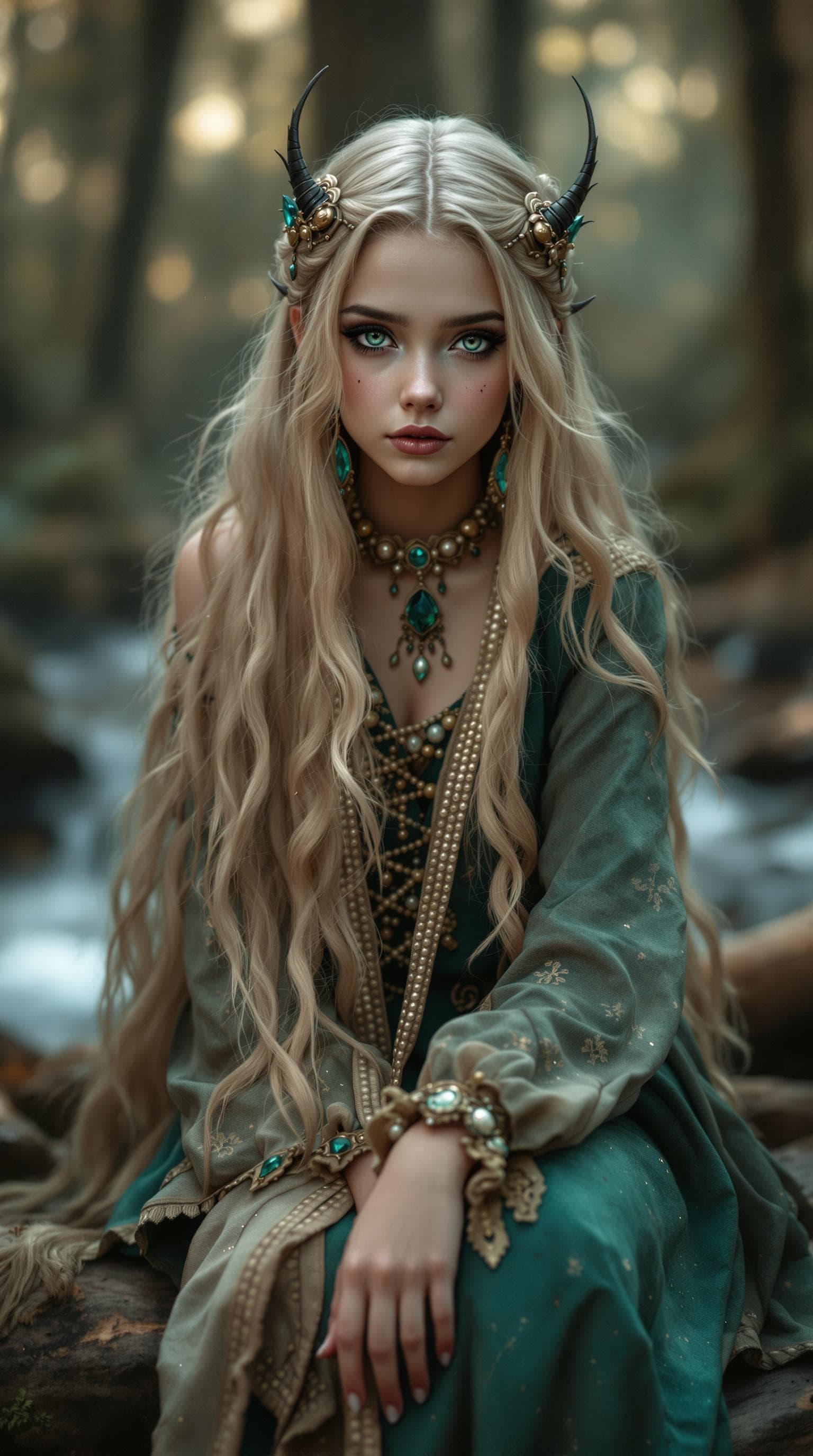 AI generated: a professional photo of a exceptionally of the most beautiful girl in the world, Transylvanian gypsy...