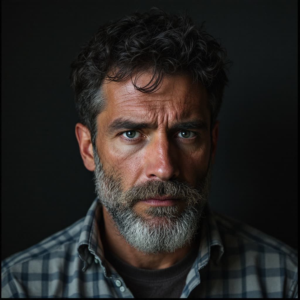 AI generated: sad man photography