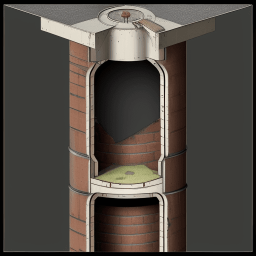 AI generated: Cross section from an industrial chimney