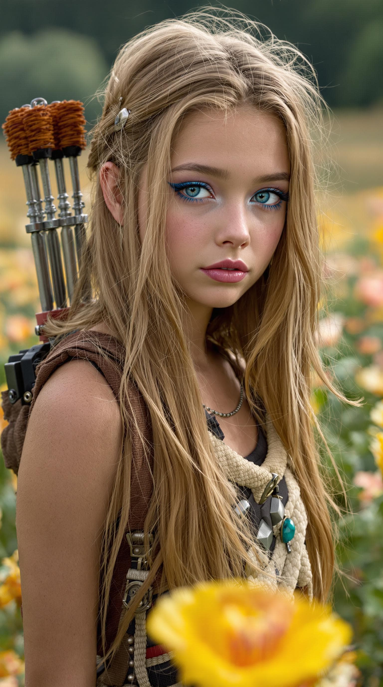AI generated: a professional photo of a exceptionally beautiful girl in the world, (age 10), (ten year old) of the...