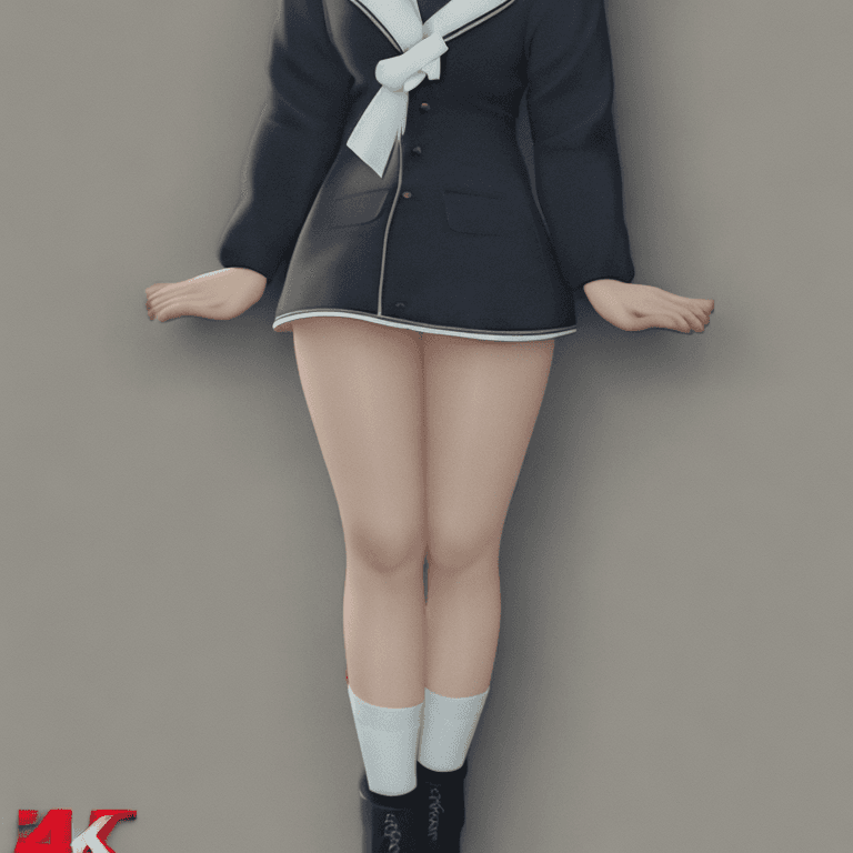 AI generated: Photo of a ultra realistic korean girl, thick body,4k, hyper realistic, extreme details, school unif...