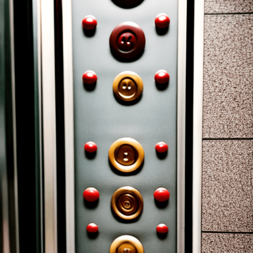 AI generated: floor buttons inside an elevator