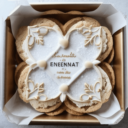 AI generated: Un logo texte écrit 'CPNE', chaque lettre formée entièrement en biscuits de Noël avec des détails co...